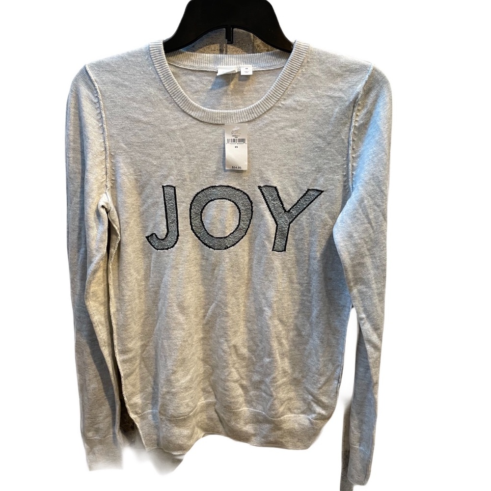 ❤️ GAP MERINO JOY HOLIDAY SWEATER GRAY SPARKLE SWEATER SIZE XS NEW